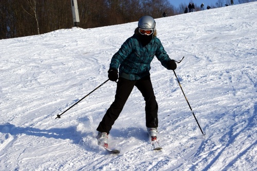 Elbląg, Zjeżdżanie jest przyjemne, ale i spacerowanie na nartach może być ciekawą formą wypoczynku
