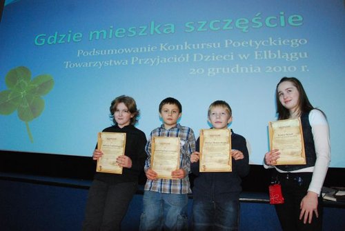 Elbląg, Młodzi poeci wiedzą "Gdzie mieszka szczęście" Elbląg, Młodzi poeci wiedzą "Gdzie mieszka szczęście"