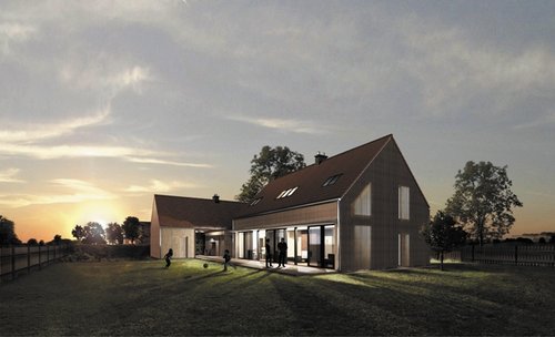 Elbląg, Projekt domu, który wygrał konkurs. Powstał w Pracowni Architektonicznej AA w Gdańsku.