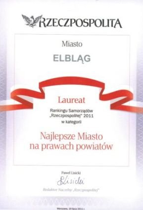 Elbląg, Elbląg w rankingu „Rzeczpospolitej”