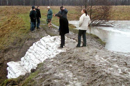 Elbląg, Zagrożenie powodzią występuje w okolicach Elbląga praktycznie co roku