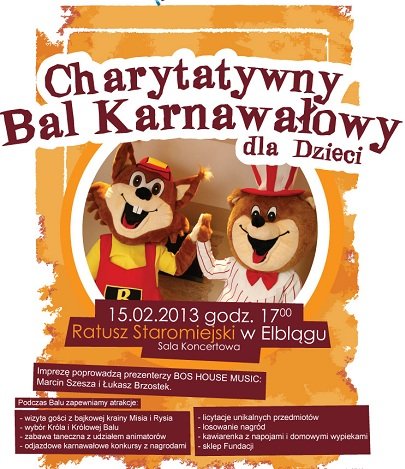 Elbląg, Fundacja zaprasza dzieci na bal