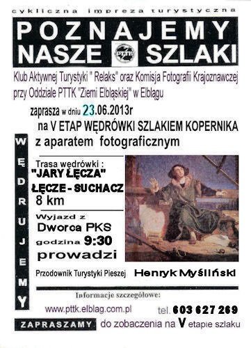 Elbląg, 5. Wędrówka Szlakiem Kopernika z PTTK Elbląg, 5. Wędrówka Szlakiem Kopernika z PTTK