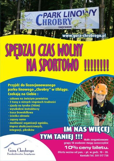 Elbląg, Nowa trasa w parku linowym Elbląg, Nowa trasa w parku linowym