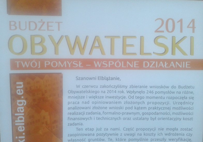 Elbląg, Budżet Obywatelski – rewelacja czy kit?