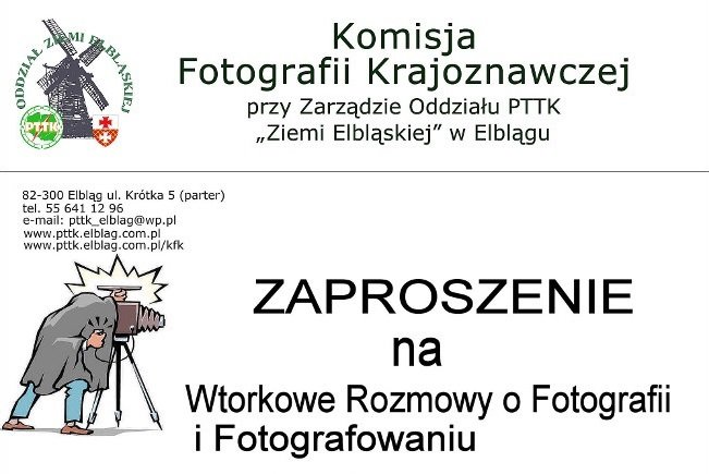 Elbląg, Wtorkowe rozmowy o fotografii i fotografowaniu