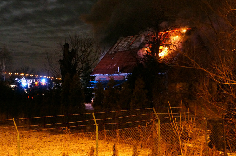 Elbląg, Nocny pożar na Malborskiej