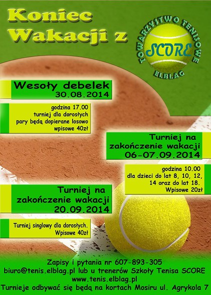 Tenisowe zakończenie wakacji Tenisowe zakończenie wakacji