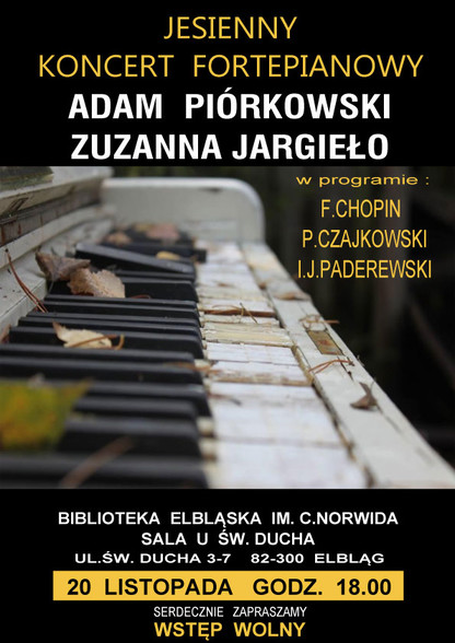 Elbląg, Jesienny koncert fortepianowy Elbląg, Jesienny koncert fortepianowy