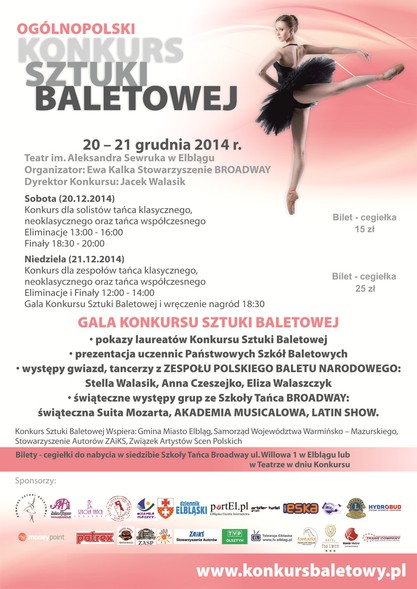 Elbląg, Konkurs Sztuki Baletowej: wygraj bilety