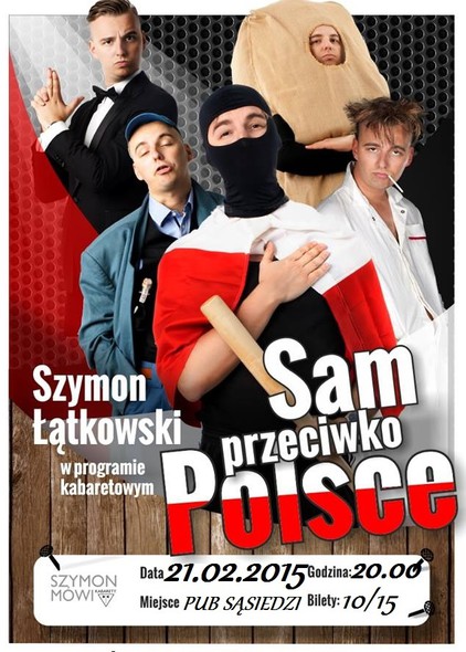 Elbląg, "Sam przeciwko Polsce" - wieczór kabaretowy u Sąsiadów Elbląg, "Sam przeciwko Polsce" - wieczór kabaretowy u Sąsiadów