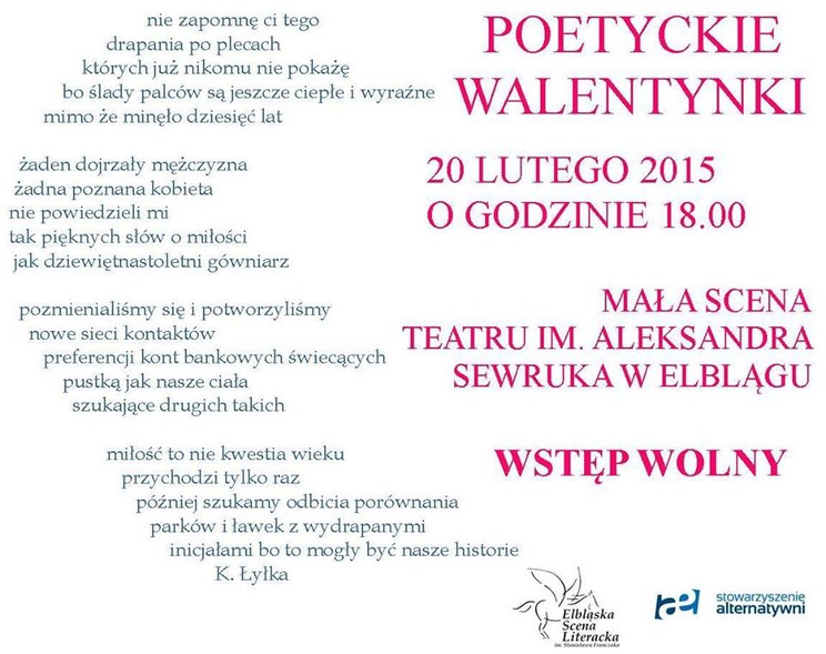 Elbląg, Walentynkowa Elbląska Scena Literacka Elbląg, Walentynkowa Elbląska Scena Literacka