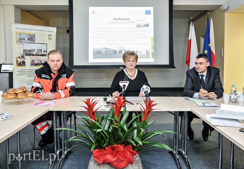 Elbląg, Z efektu projektu cieszy się i dyrekcja szpitala, i koordynator Działu Ratownictwa Medycznego Michał Missan Elbląg, Z efektu projektu cieszy się i dyrekcja szpitala, i koordynator Działu Ratownictwa Medycznego Michał Missan