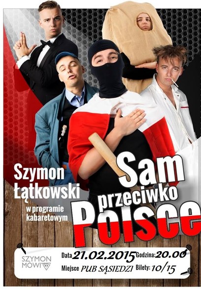 Elbląg, "Sam przeciwko Polsce". Stand-up u Sąsiadów Elbląg, "Sam przeciwko Polsce". Stand-up u Sąsiadów
