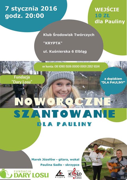 Elbląg, Noworoczne szantowanie dla Pauliny Elbląg, Noworoczne szantowanie dla Pauliny