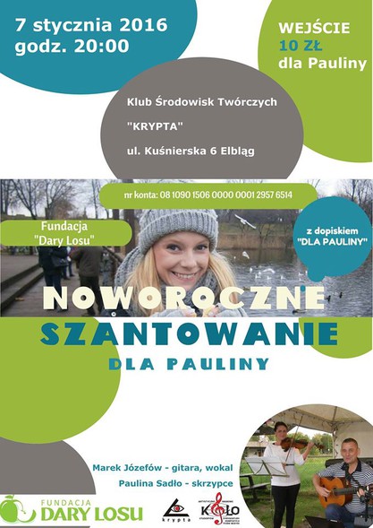 Elbląg, Noworoczne szantowanie dla Pauliny