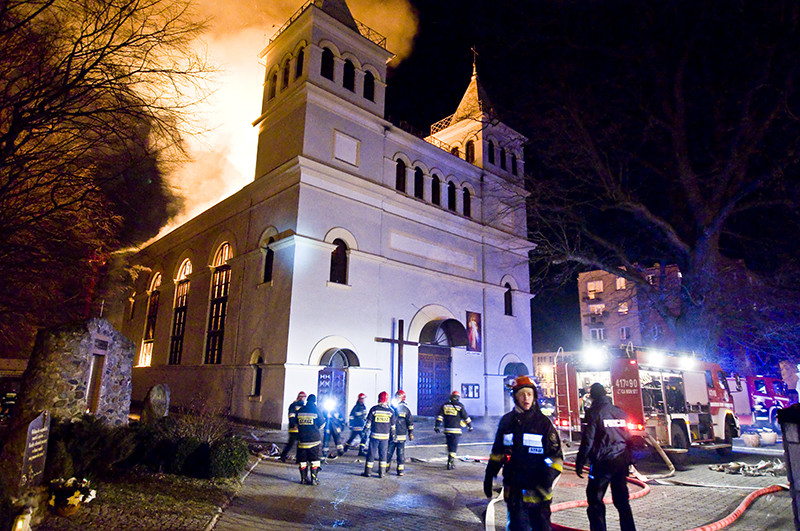 Elbląg, Palił się kościół, straty są duże (aktualizacja)