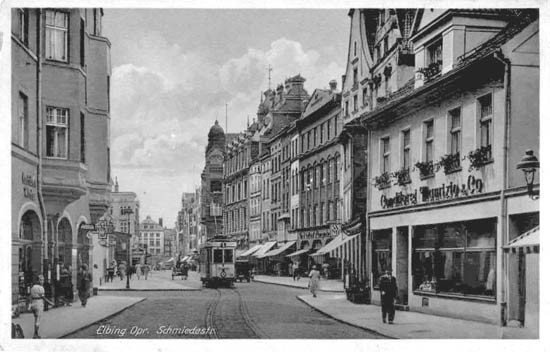 Elbląg, Dawna Schmiedestrasse, obecnie ul. Kowalska