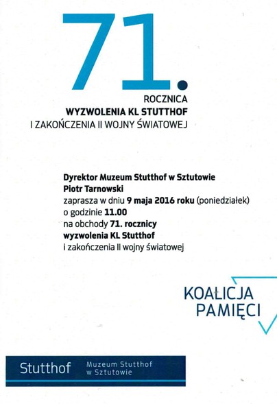 Elbląg, 71. rocznica wyzwolenia KL Stutthof Elbląg, 71. rocznica wyzwolenia KL Stutthof