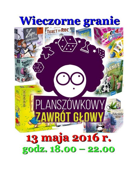 Elbląg, Wieczorne granie - Planszówkowy zawrót głowy Elbląg, Wieczorne granie - Planszówkowy zawrót głowy