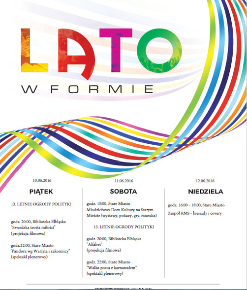 Elbląg, Lato w Formie, weekend drugi Elbląg, Lato w Formie, weekend drugi