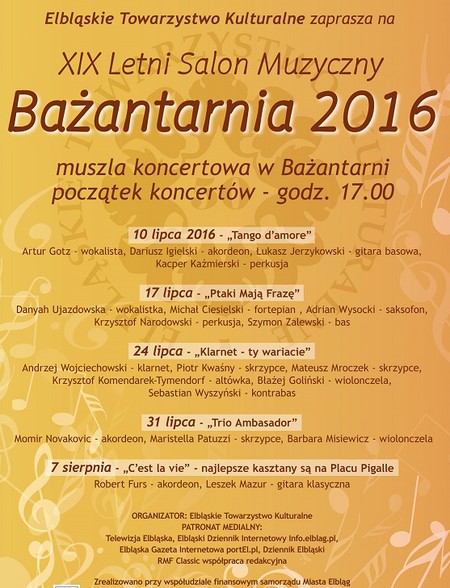 Elbląg, XIX Letni Salon Muzyczny Bażantarnia 2016