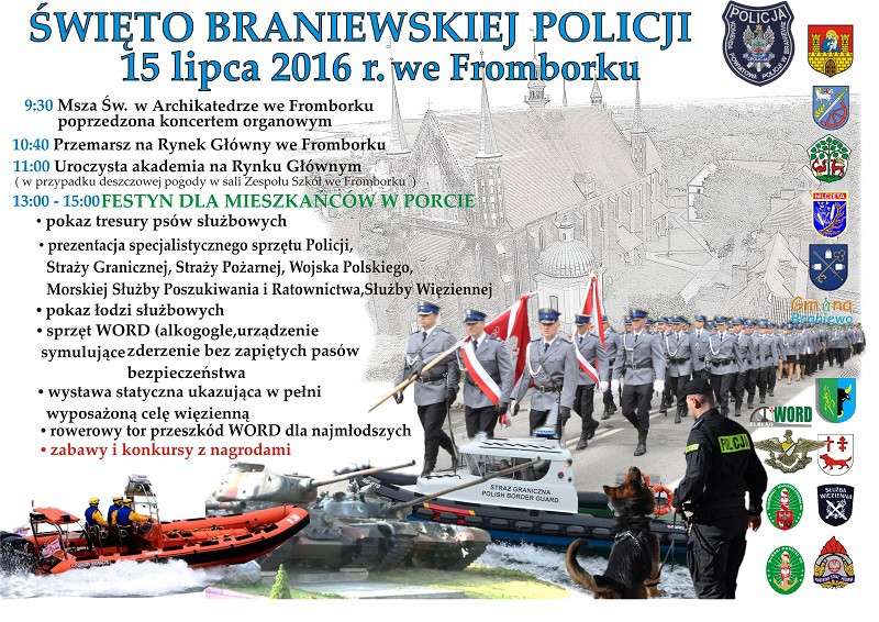 Elbląg, Święto braniewskiej policji Elbląg, Święto braniewskiej policji