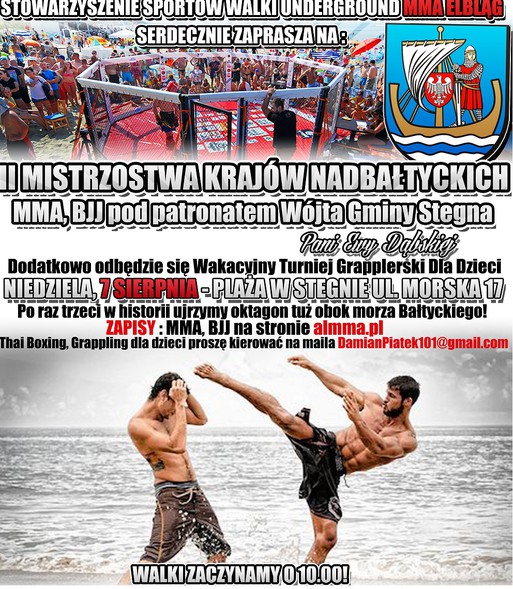 Elbląg, MMA na plaży w Stegnie Elbląg, MMA na plaży w Stegnie