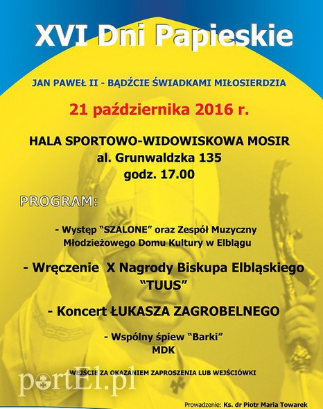 Elbląg, XVI Dni Papieskie Elbląg, XVI Dni Papieskie
