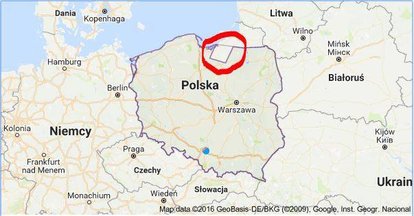Elbląg, Google zmienia granice Polski? Okolice Elbląga po stronie rosyjskiej