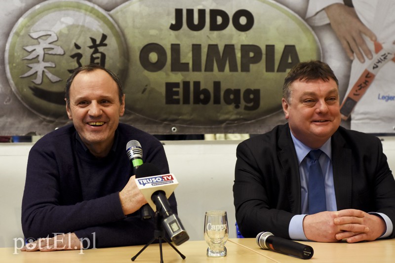 Elbląg, Waldemar Legień i Witold Wróblewski na dzisiejsze konferencji prasowej