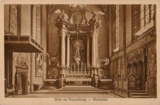 Elbląg, Ołtarz główny we fromborskiej katedrze przed wojną