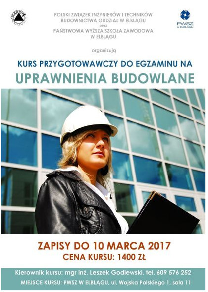 Weź udział w kursie przygotowawczym do egzaminu na uprawnienia budowlane