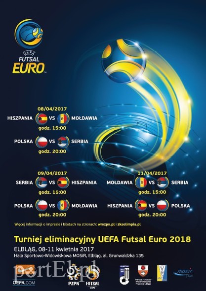 Elbląg, Można kupować bilety na eliminacje Futsal Euro
