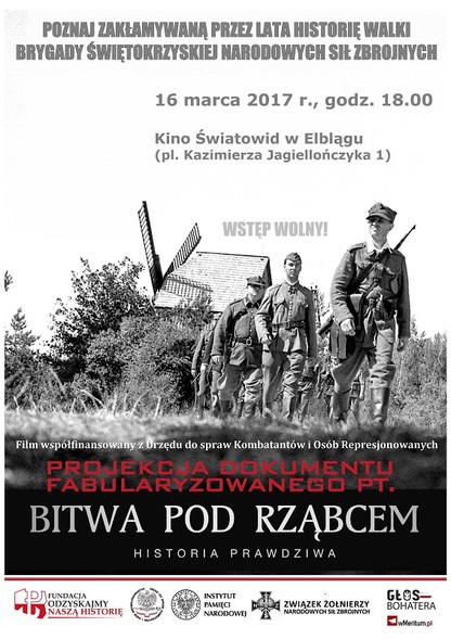 Elbląg, Bitwa pod Rząbcem. Historia Prawdziwa w kinie Światowid Elbląg, Bitwa pod Rząbcem. Historia Prawdziwa w kinie Światowid