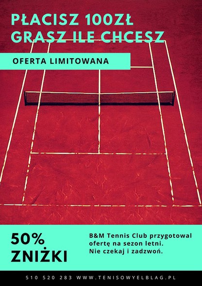 Wyjątkowa oferta dla miłośników tenisa na sezon letni Wyjątkowa oferta dla miłośników tenisa na sezon letni