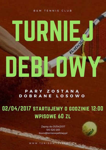 Elbląg, Wiosenny turniej deblowy Elbląg, Wiosenny turniej deblowy