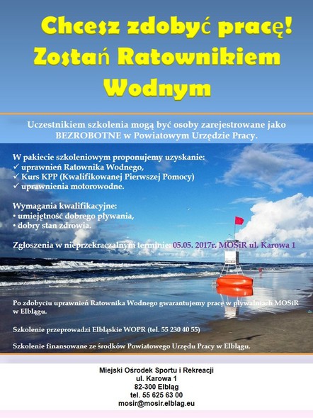 Elbląg, Zostań ratownikiem wodnym i zdobądź pracę Elbląg, Zostań ratownikiem wodnym i zdobądź pracę
