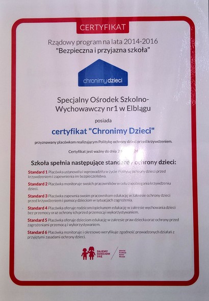 Elbląg, SOSW nr 1 jest przyjazny i bezpieczny Elbląg, SOSW nr 1 jest przyjazny i bezpieczny