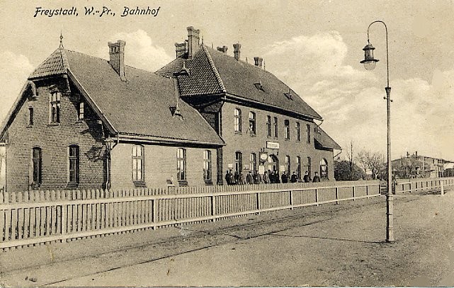 Elbląg, Budynek dworca kolejowego przed wojną. Obecnie połączenie kolejowe przez Kisielice nie istnieje