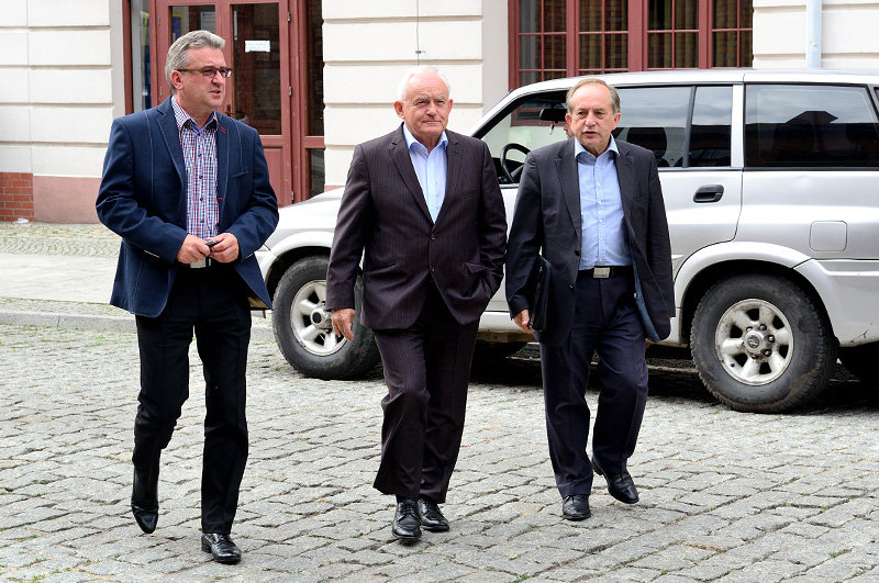 Ludzie lewicy: Janusz Nowak, Leszek Miller, Władysław Mańkut (fot. WS)