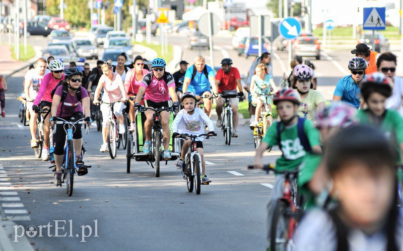 Elbląg, Kolorowi rowerzyści na ulicach miasta