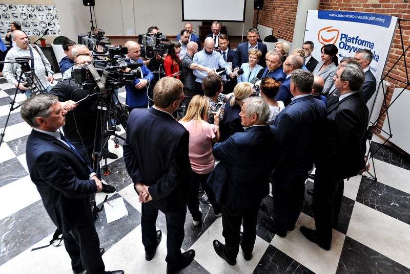Elbląg, W konferencji wzięło udział wielu dziennikarzy, także z ogólnopolskich mediów