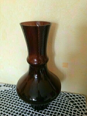Elbląg Piękny   bardzo duży wazon szklany.