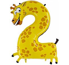Balon Foliowy Cyfra "2" Animaloons 102 cm Balon Foliowy Cyfra "2" Animaloons 102 cm