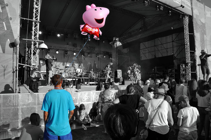 Świnka Peppa na koncercie w Braniewie :).  (Sierpień 2015)