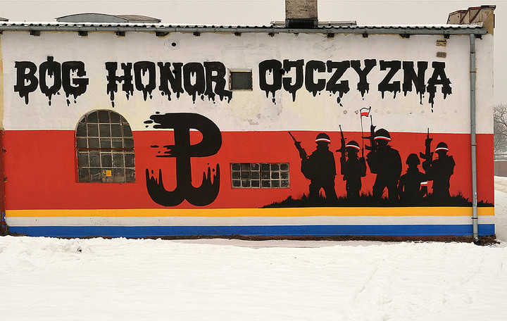 Patriotyczny mural.