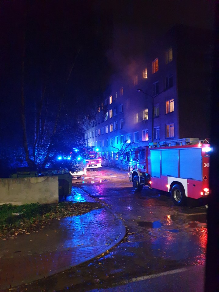 Pożar mieszkania na Łęczyckiej.