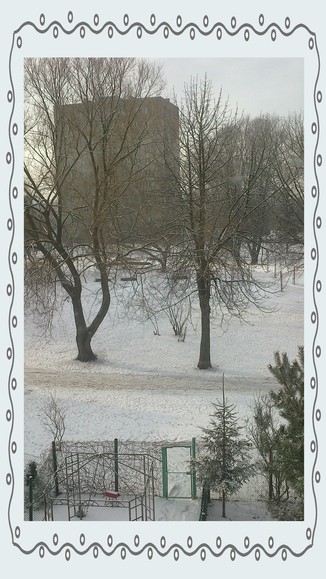 Dziś o poranku,02.04.2013r, wiosenny krajobraz za oknem, Elbląg :). Prima Aprilis się skończył, ale zima wcale nie chce sobie pójść w diabły z Elbląga:) (Kwiecień 2013)