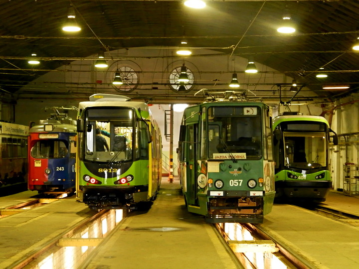 Tramwaje w Elblągu. Komplet tramwajów w Elblągu. (Październik 2013)